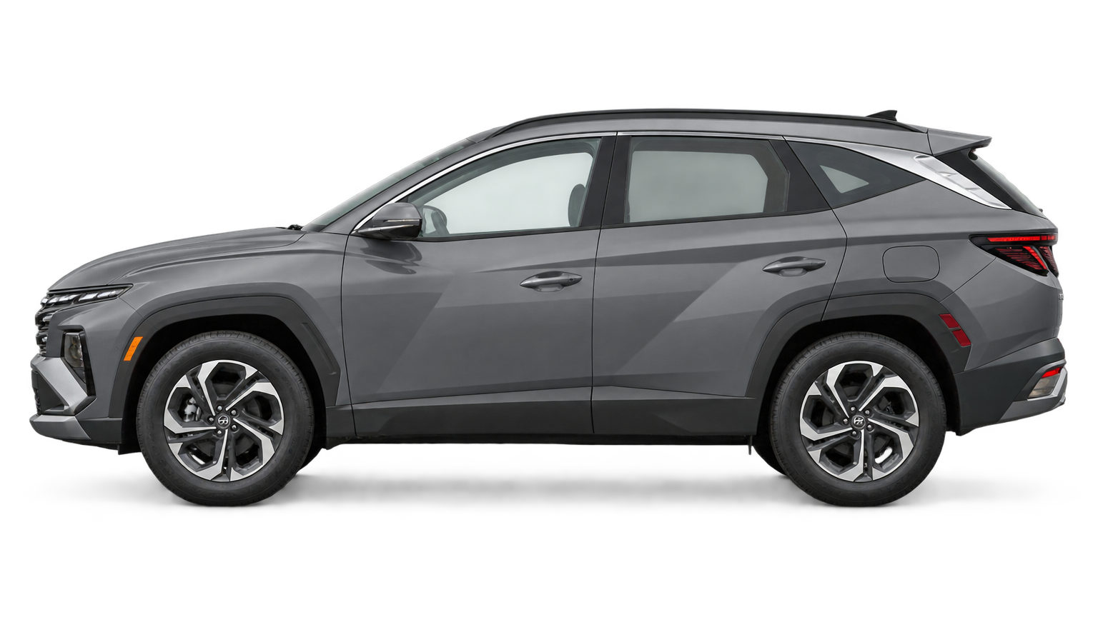 Studio illustration of a 2026 Hyundai Tucson Hybrid; illustrative, not a photograph of this vehicle